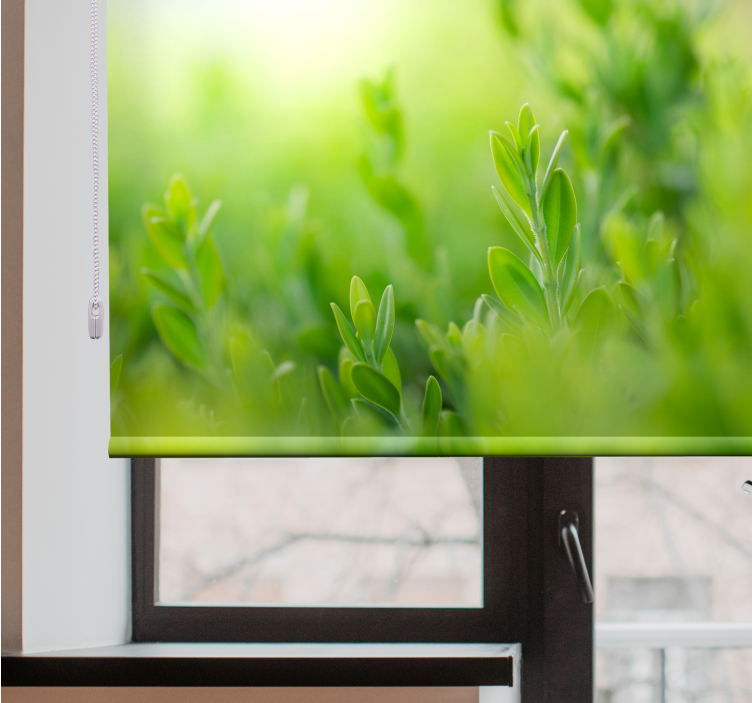 Tenda a rullo fiori e piante immagine rigogliosa - TenStickers