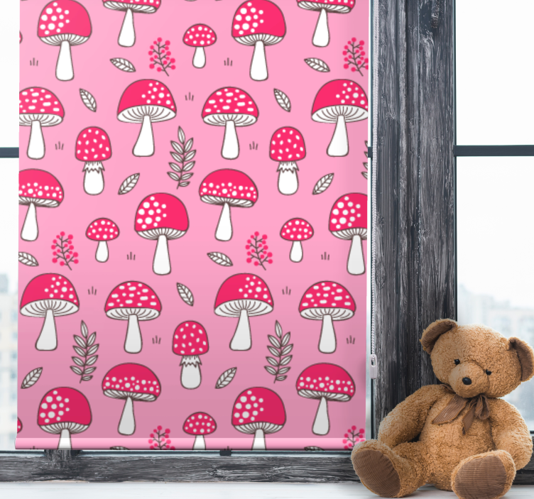 Tenda a rullo fiori e piante modelli di funghi - TenStickers