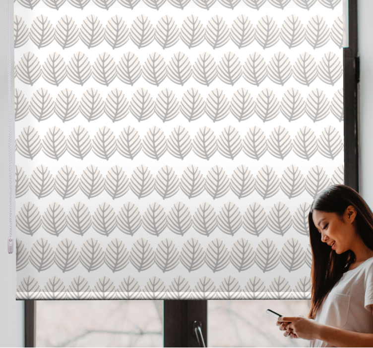 Tenda a rullo fiori e piante motivo foglie - TenStickers