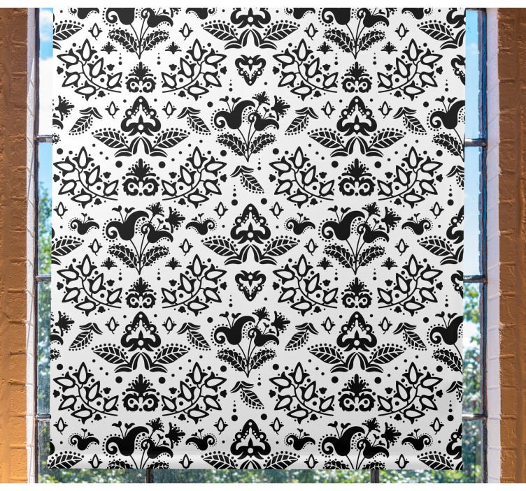 Tenda a rullo fiori eleganti elementi floreali - TenStickers