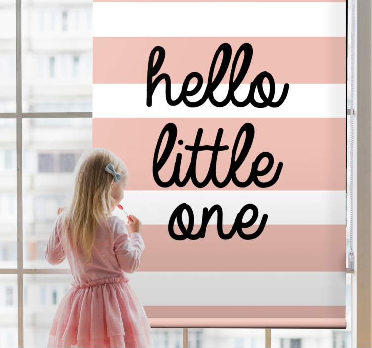 Tenda a rullo frasi hello little one - TenStickers