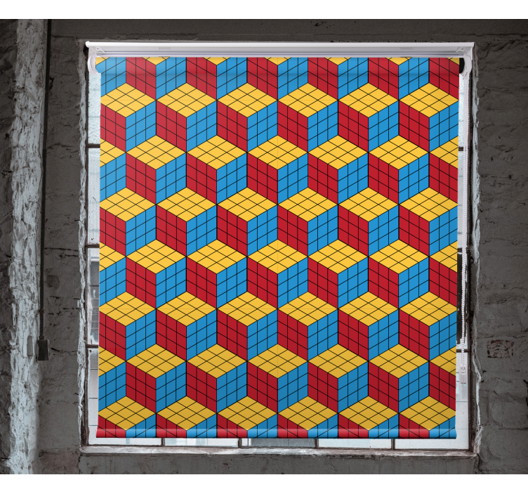 Tenda a rullo gamer modello cubo colorato - TenStickers