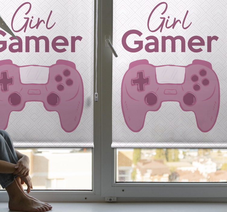 Tenda a rullo gamer controllore della ragazza - TenStickers