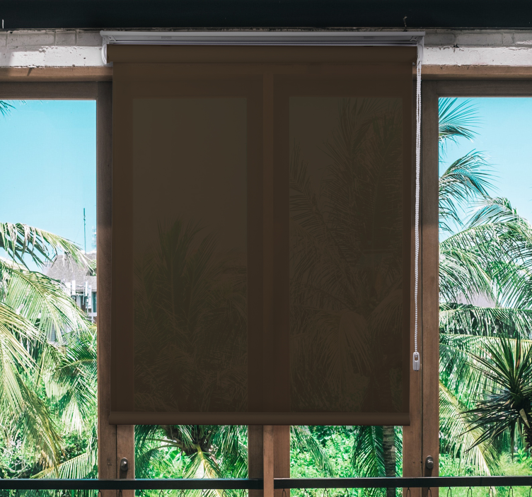 Tenda a rullo marrone semplicità opaca - TenStickers