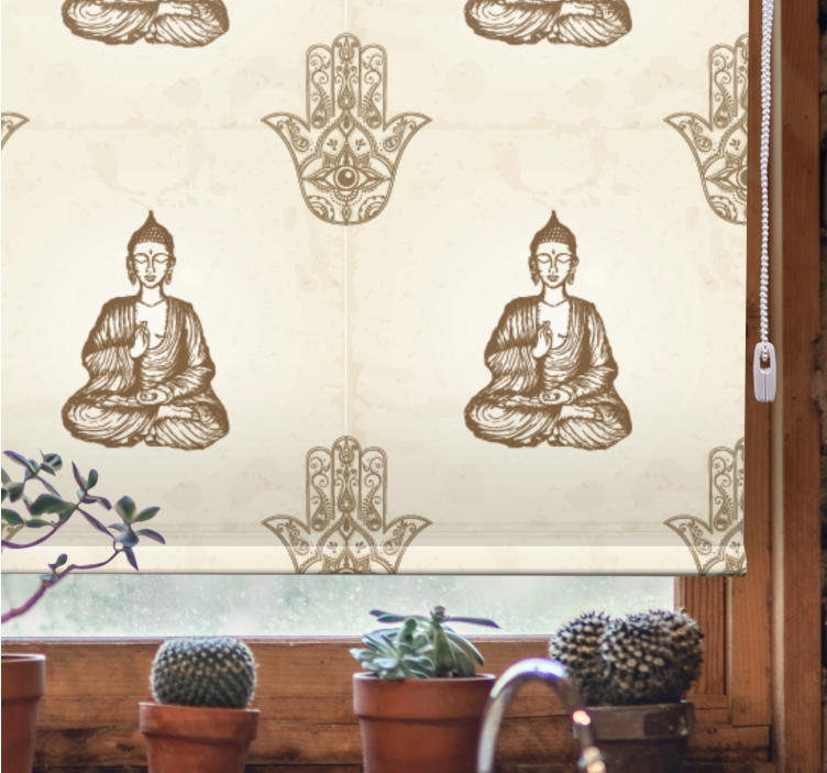 Tenda a rullo zen modelli di simboli del buddha - TenStickers