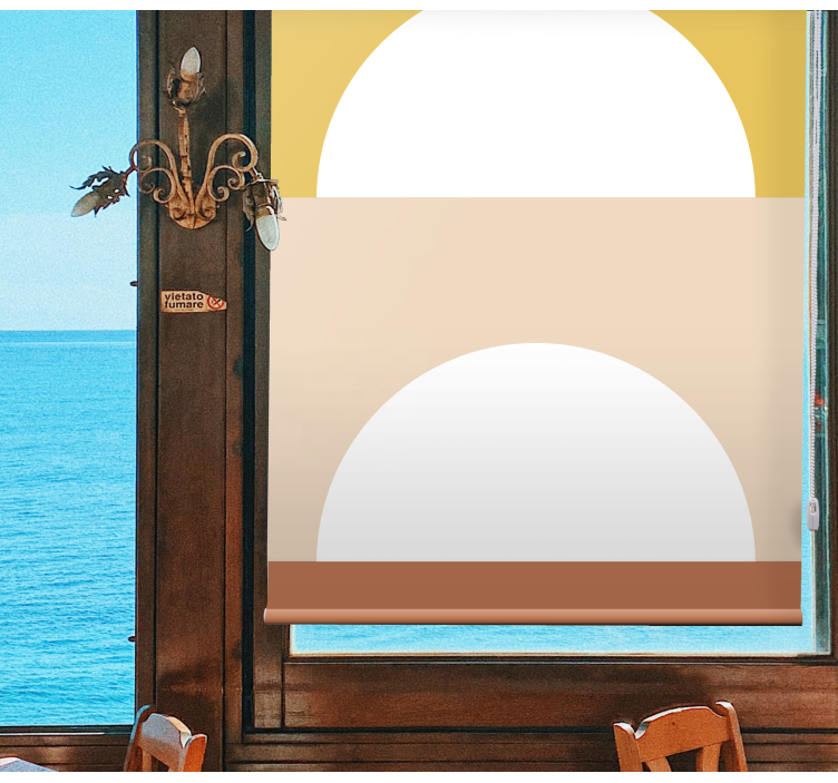 Tenda a rullo moderna cerchi del sole nascente - TenStickers