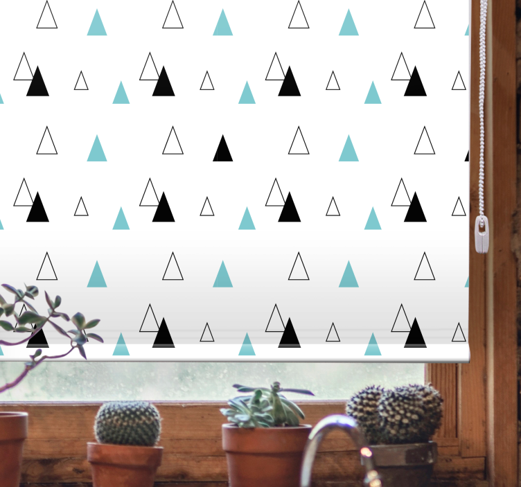 Tenda a rullo stile nordico motivo triangolare minimalista - TenStickers