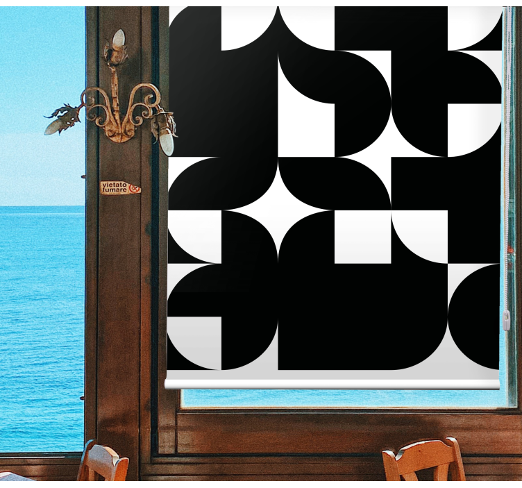 Tenda a rullo moderna disposizioni geometriche energetiche - TenStickers