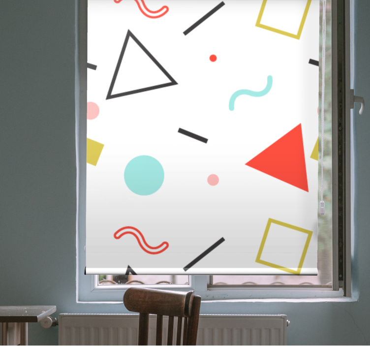 Tenda a rullo moderna forme geometriche minimaliste - TenStickers