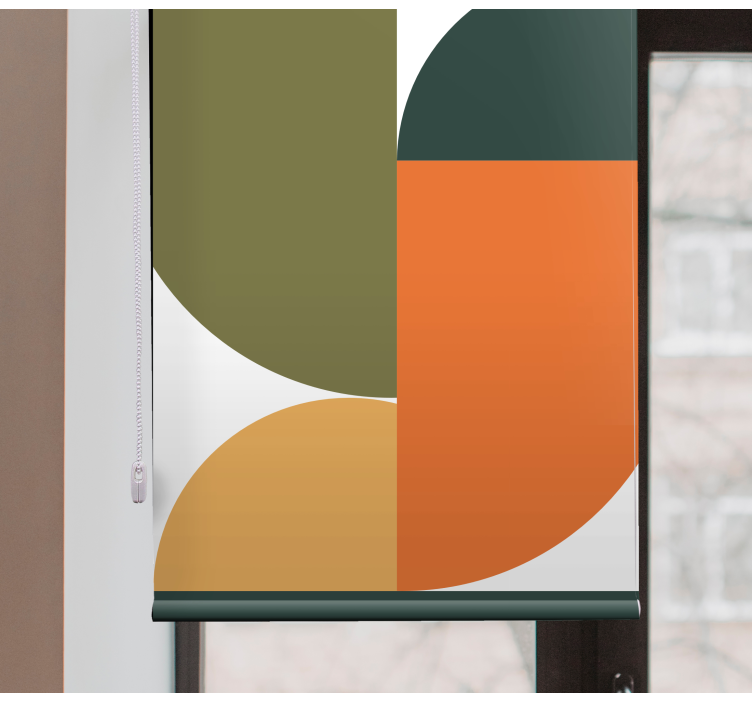Tenda a rullo moderna fusione di forme geometriche - TenStickers
