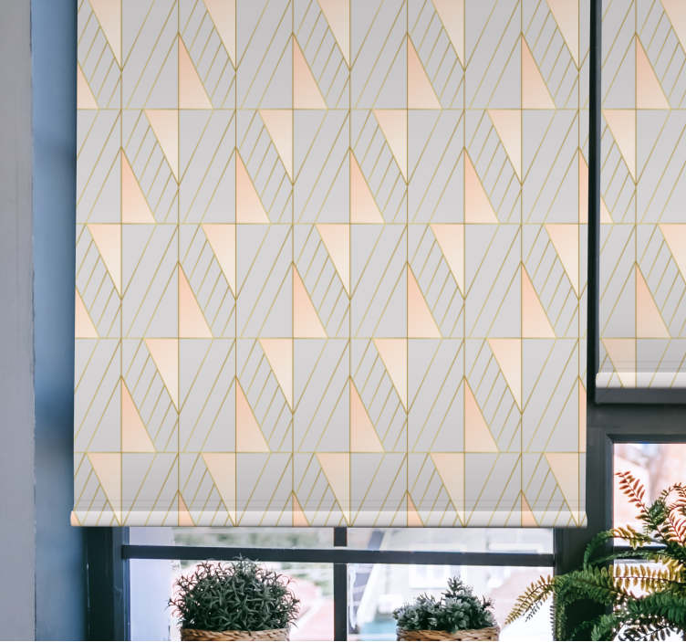 Tenda a rullo moderna linee con motivi geometrici - TenStickers