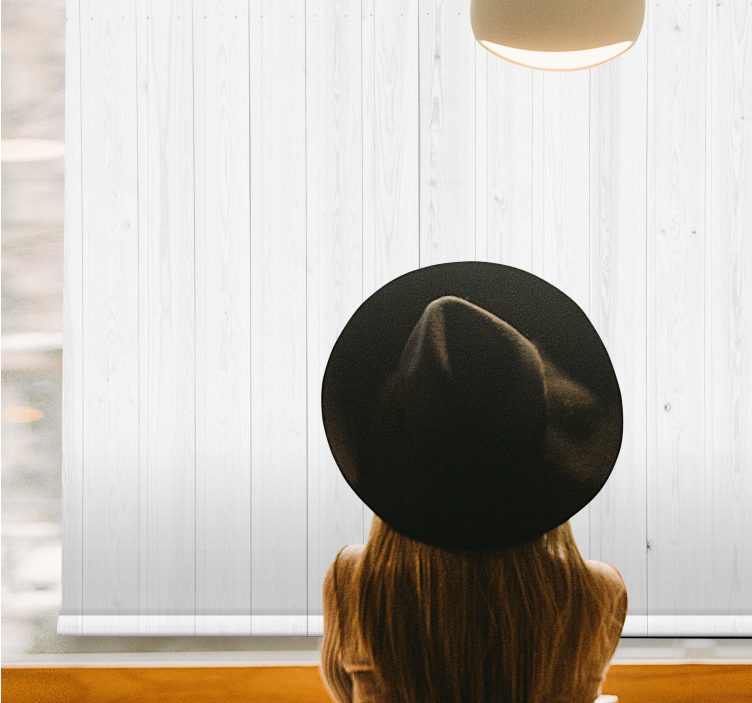 Tenda a rullo moderna assi di legno grigio - TenStickers