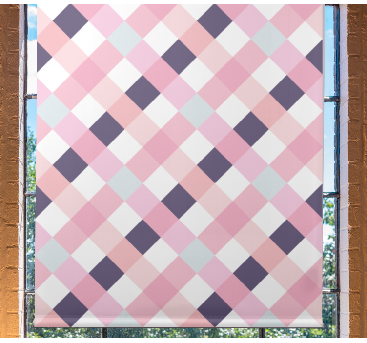 Tenda a rullo moderna armonia del motivo a diamante - TenStickers