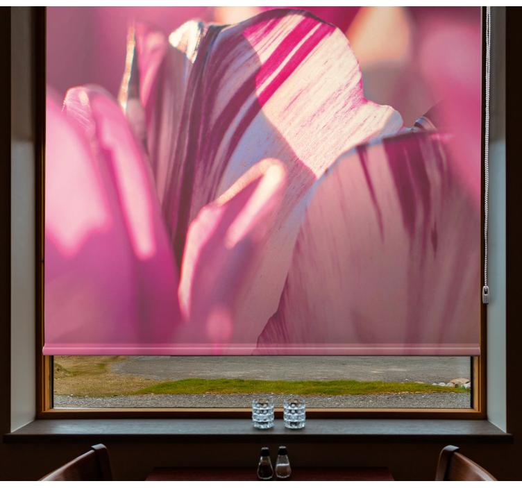 Tenda a rullo monocolore essenza floreale astratta - TenStickers