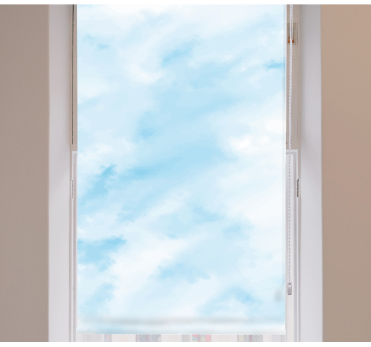 Tenda a rullo nuvole cielo azzurro sfocato - TenStickers