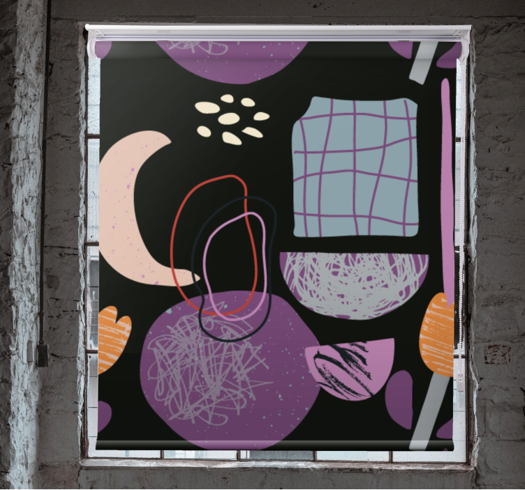 Tenda a rullo moderna modello di forma astratta - TenStickers