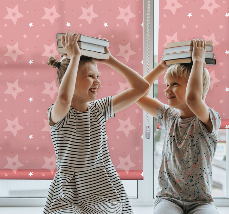 Tenda a rullo cameretta motivo stellato giocoso - TenStickers