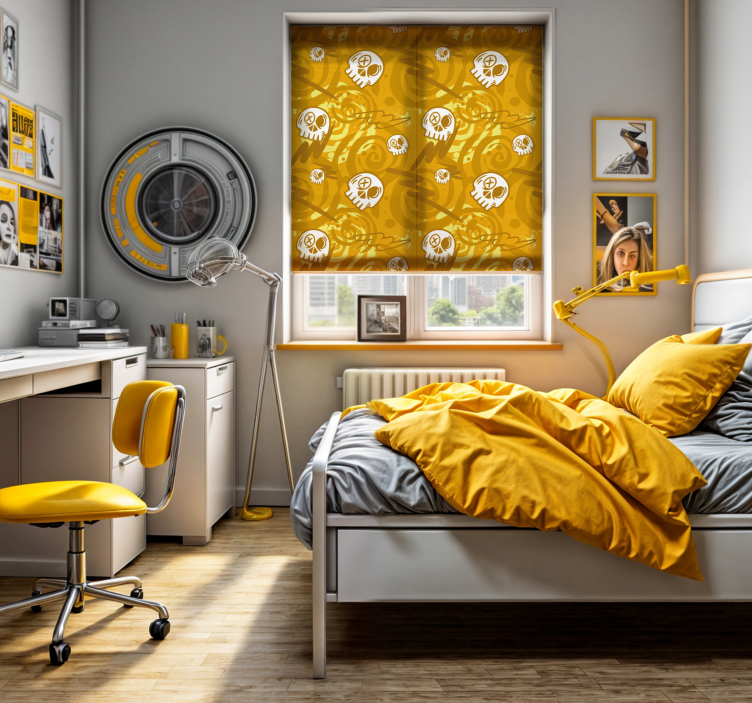 Tenda a rullo per giovani graffiti con teschi - TenStickers