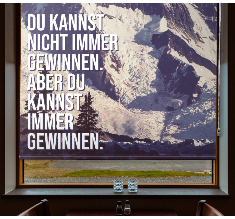 Tenda a rullo per ufficio cime immer gewinnen - TenStickers