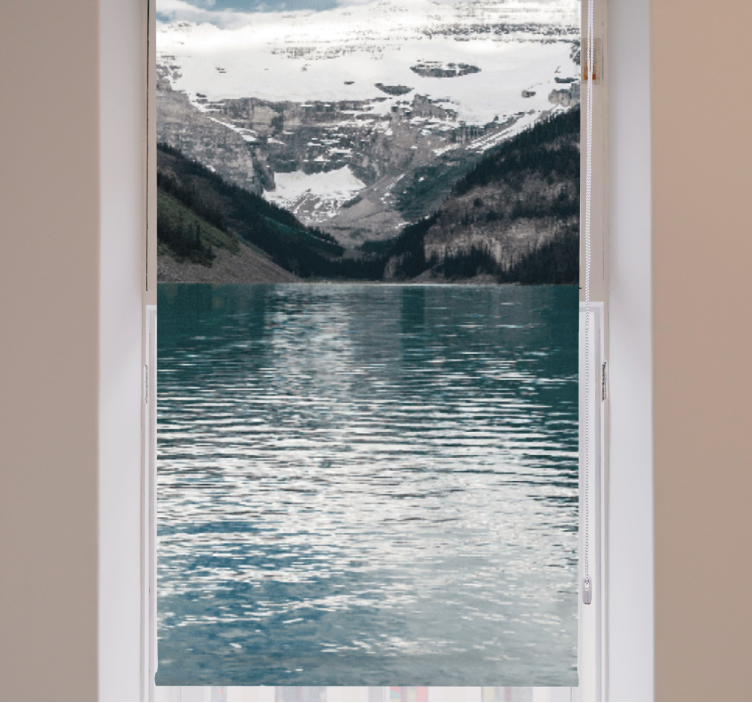 Tenda a rullo originale riflessi del lago di montagna - TenStickers