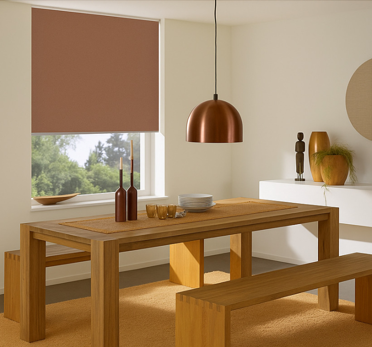 Tenda a rullo sala da pranzo tono tortora freddo - TenStickers