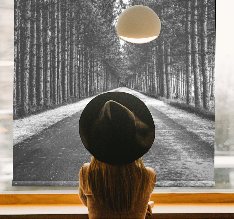 Tenda a rullo sentiero forestale sereno - TenStickers