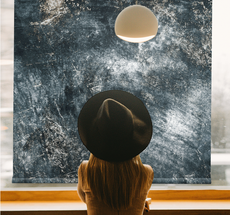 Tenda a rullo soggiorno design usurato industrial style - TenStickers