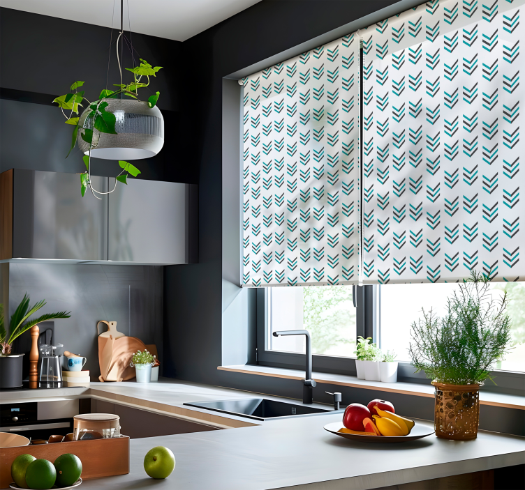 Tenda a rullo stile nordico frecce blu - TenStickers