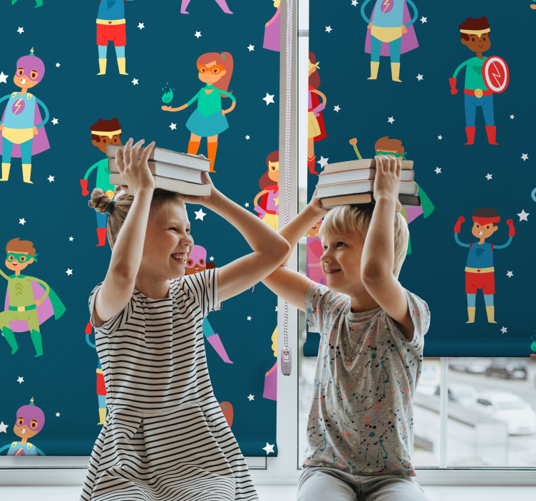 Tenda a rullo supereroi modello di supereroe - TenStickers