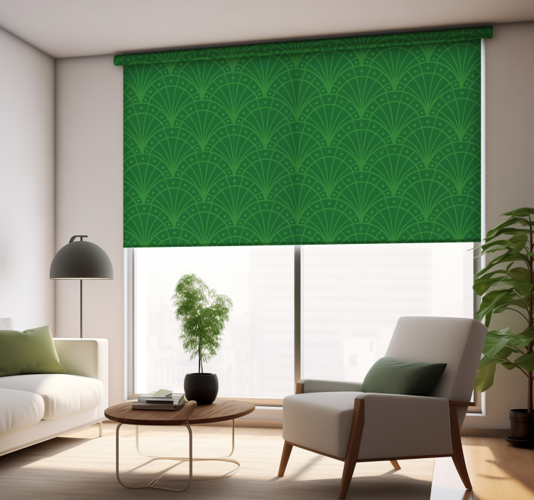 Tenda a rullo verde art deco - TenStickers