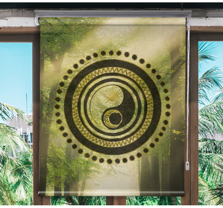 Tenda a rullo zen cerchio yin yang - TenStickers