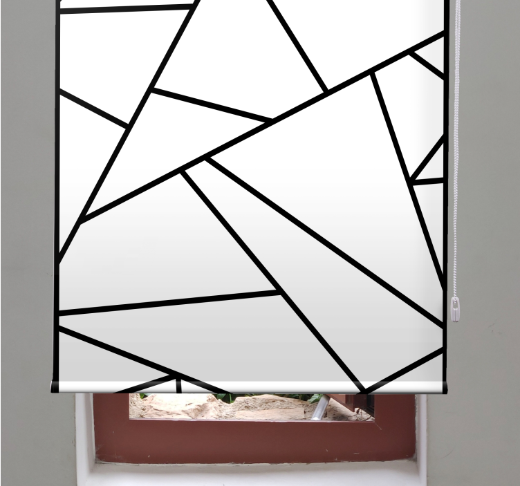 Tende a rullo da bagno Linee geometriche nere design minimalista - TenStickers