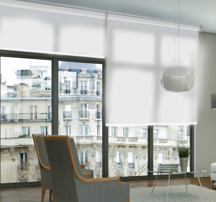 Tenda a rullo soggiorno bianco traslucido - TenStickers