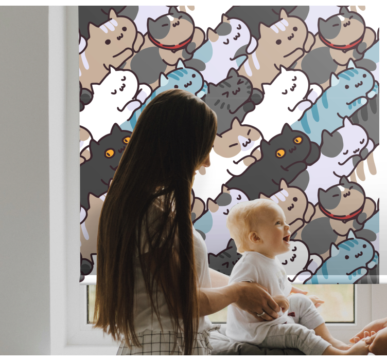 Tende a rullo Bambini Simpatici gatti che dormono pattern - TenStickers