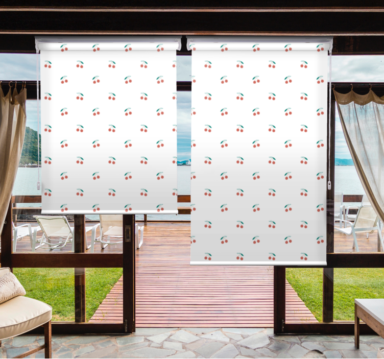 Tende a rullo frutta e verdura design ciliegie - TenStickers