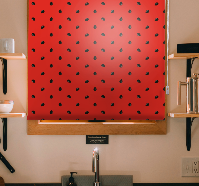 Tende a rullo frutta e verdura motivo fragola rossa - TenStickers