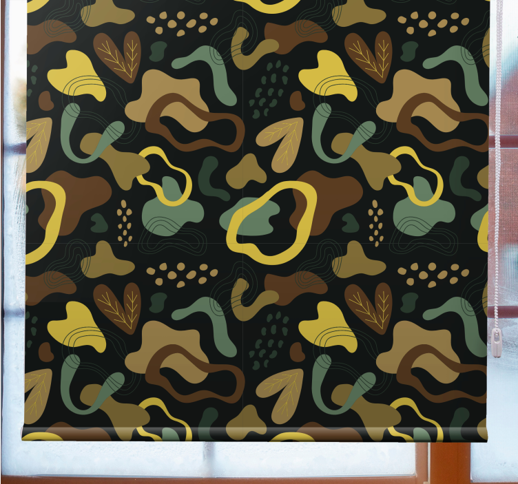 Tende a rullo motivi forme astratte delle foglie - TenStickers