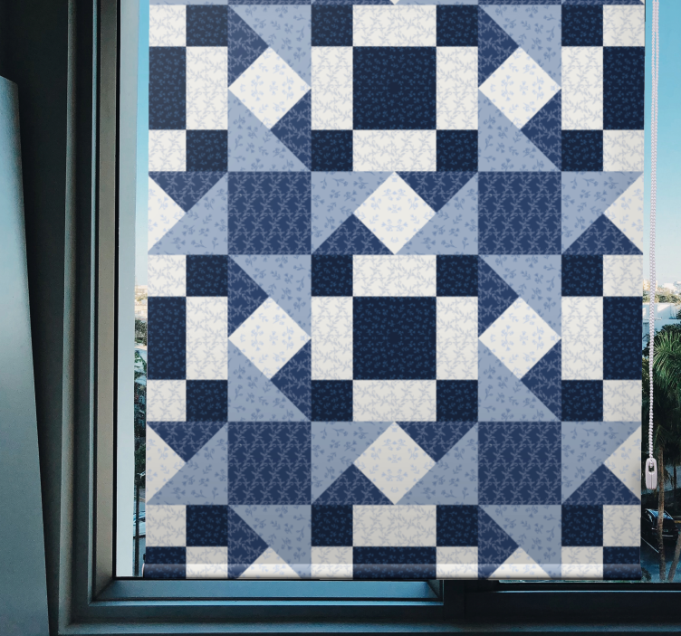 Tende a rullo motivi geometrico patchwork - TenStickers