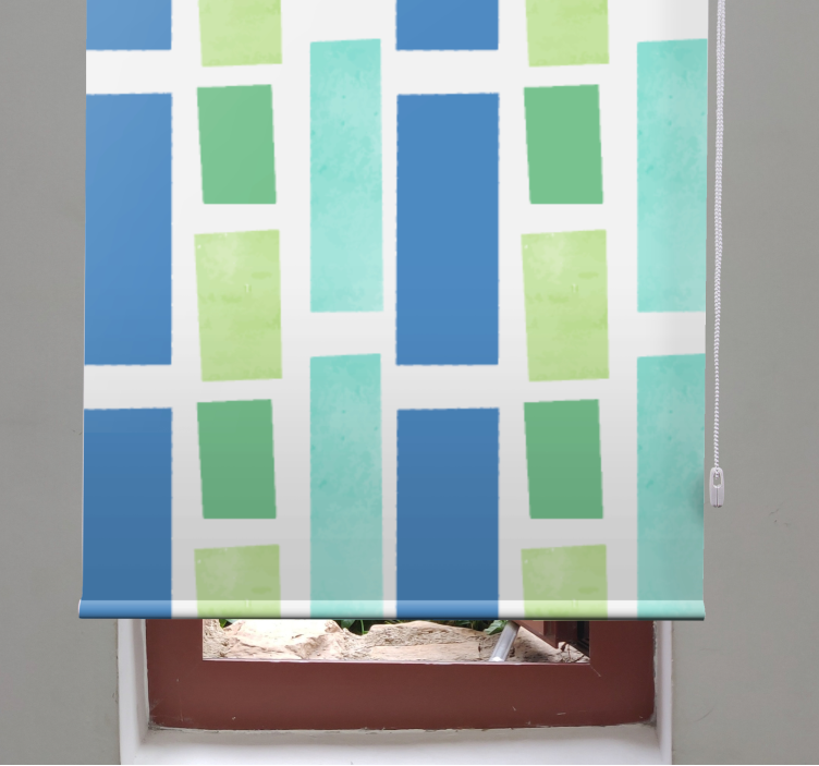 Tende a rullo motivi modello di blocco geometrico - TenStickers