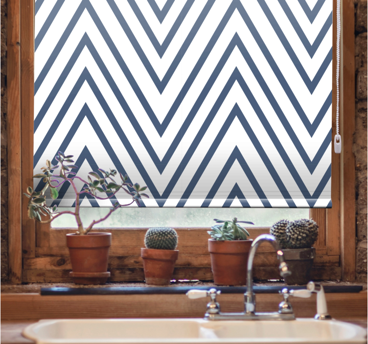 Tende a rullo motivi motivo a linee a zigzag - TenStickers