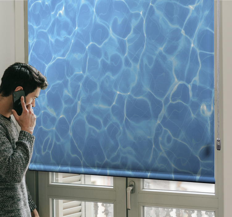 Tenda a rullo bagno riflessi della superficie dell'acqua - TenStickers