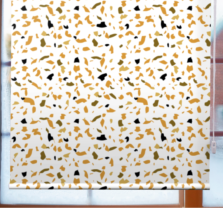 Tende a rullo motivi terrazzo marrone e beige - TenStickers