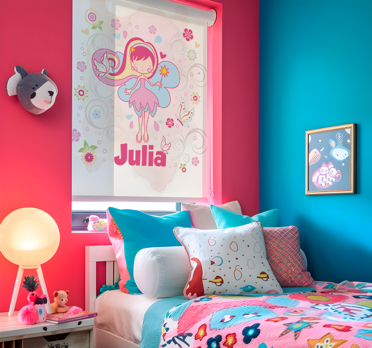 Tende a rullo personalizzabili fata con farfalle - TenStickers