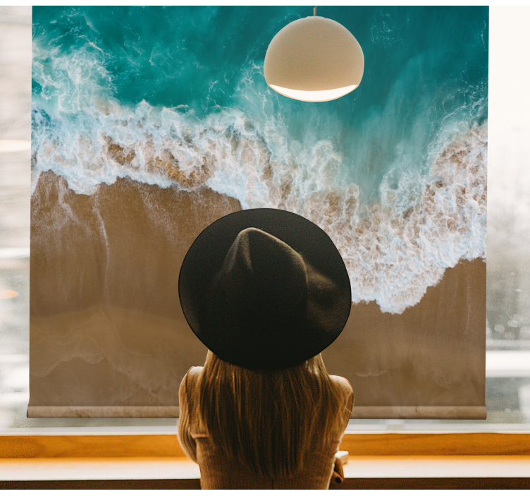 Tenda a rullo originali con riva e mare - TenStickers