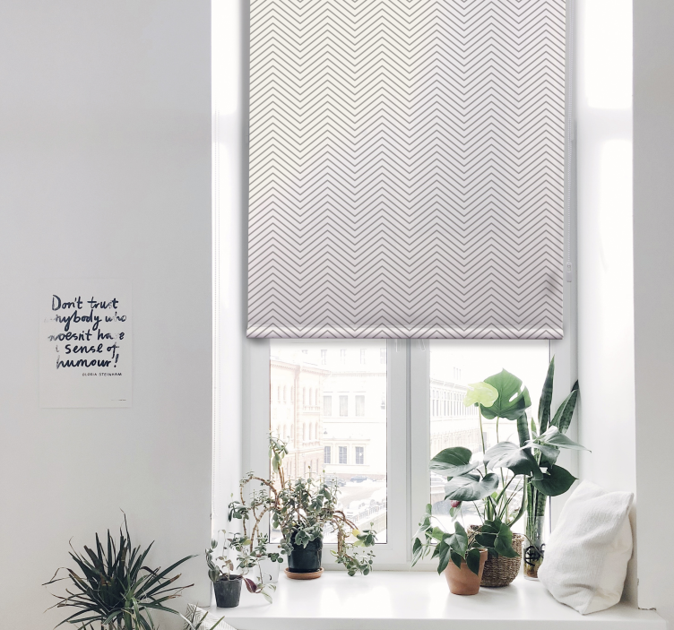 Tende a rullo rustiche linee grigie - TenStickers