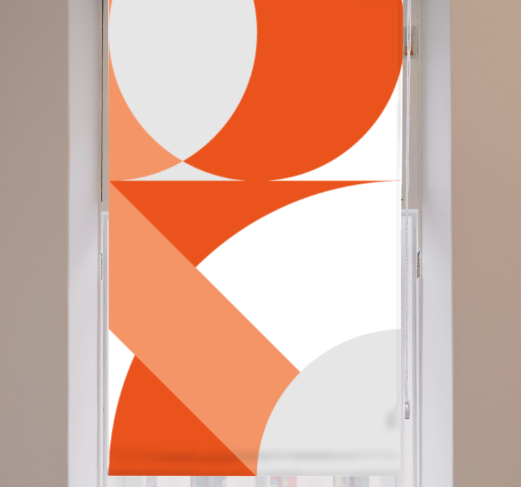 Tende a rullo moderne Blocco di colore bianco arancione - TenStickers