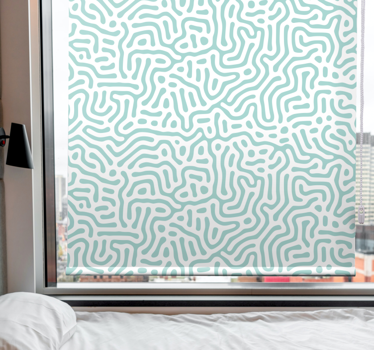 Tenda a rullo cucina moderna motivo natura verde e bianco - TenStickers