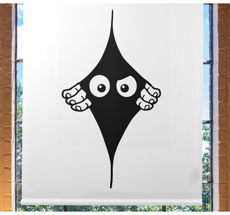 Tende a rullo originali Buffi occhi che sbirciano monocolore - TenStickers