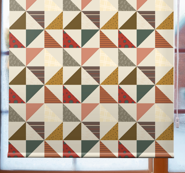 Tende a rullo più vintage Patchwork geometrico - TenStickers