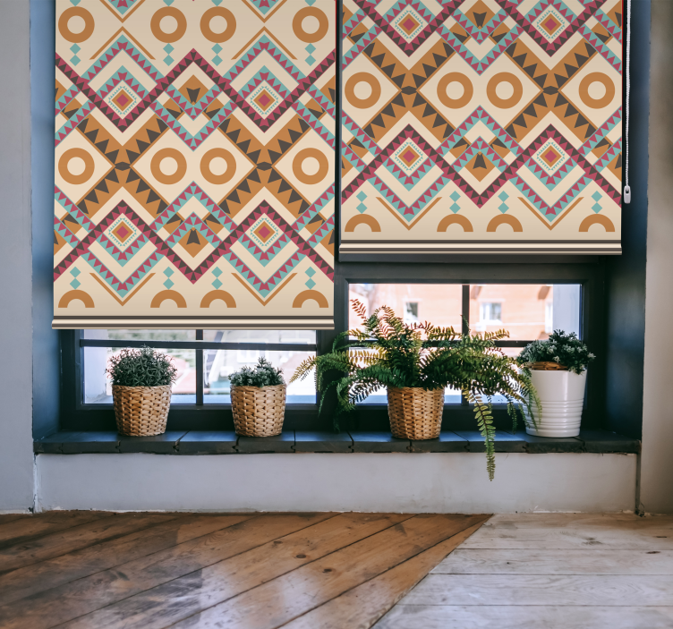 Tende a rullo trame rombi multicolore - TenStickers